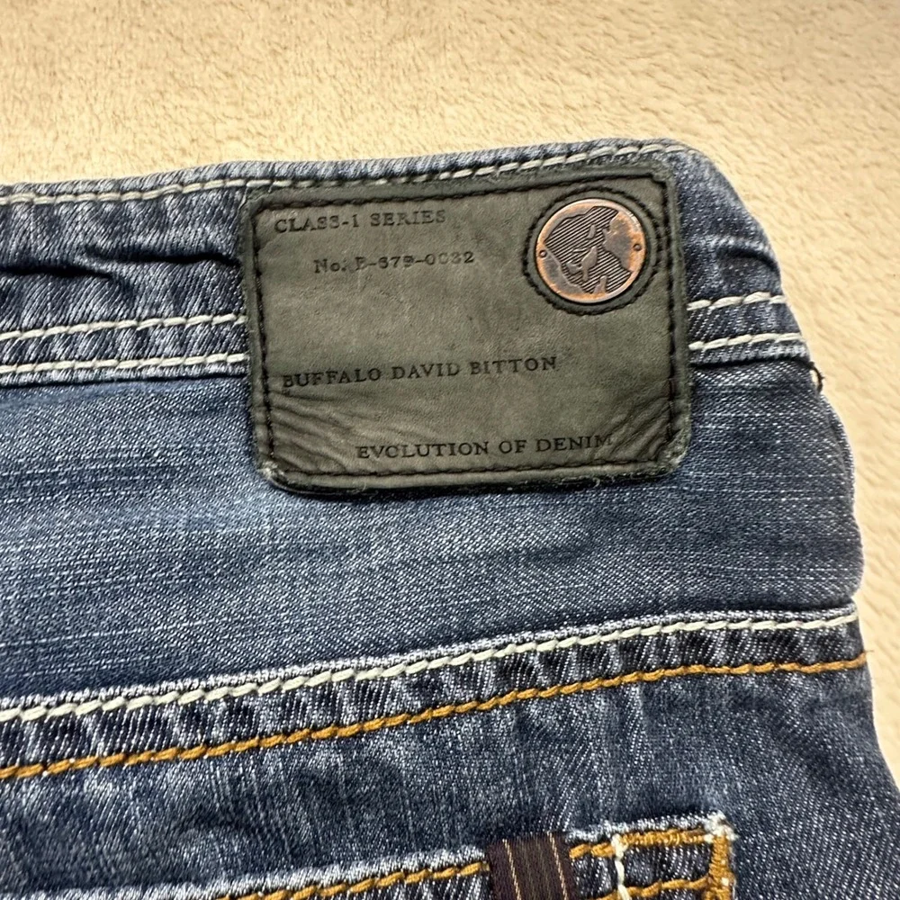 Buffalo David Bitton Driven Basic Straight Jeans Mens 36x34 Blue Medium Wash